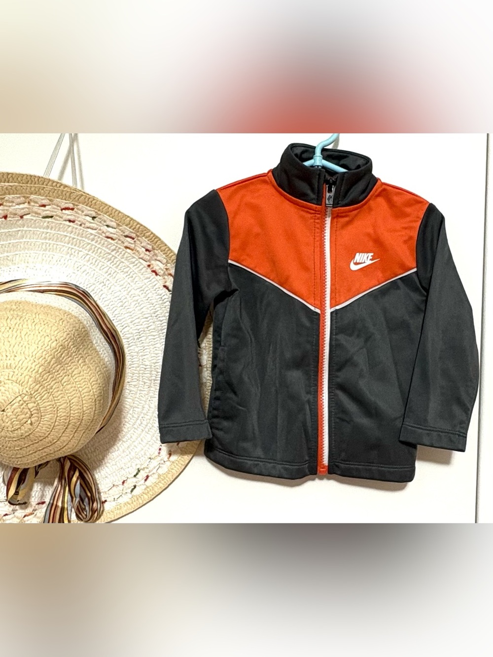 Nike Baby Black and Red Full-Zip Performance Jacket